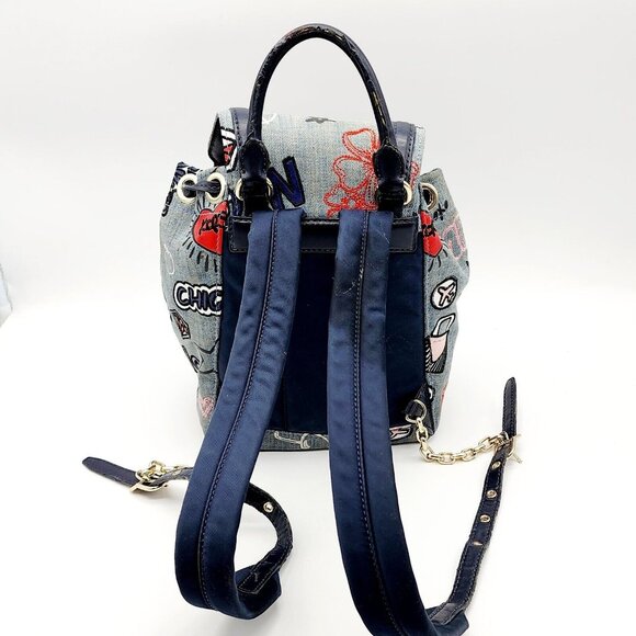 Michael Kors Navy Graphic Backpack - Picture 6 of 16